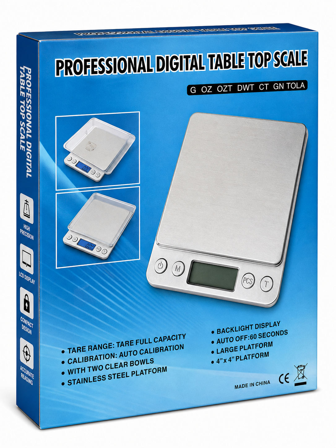 Professional Digital Table Top Scale 4x4"