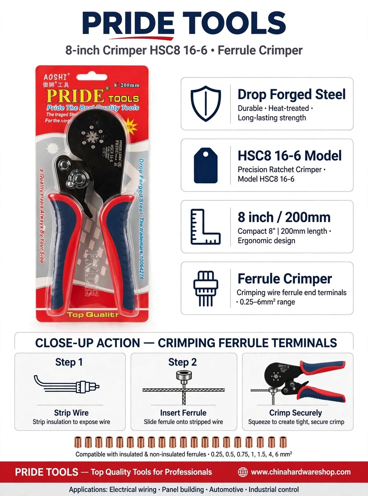 Ferrule Crimping Pliers