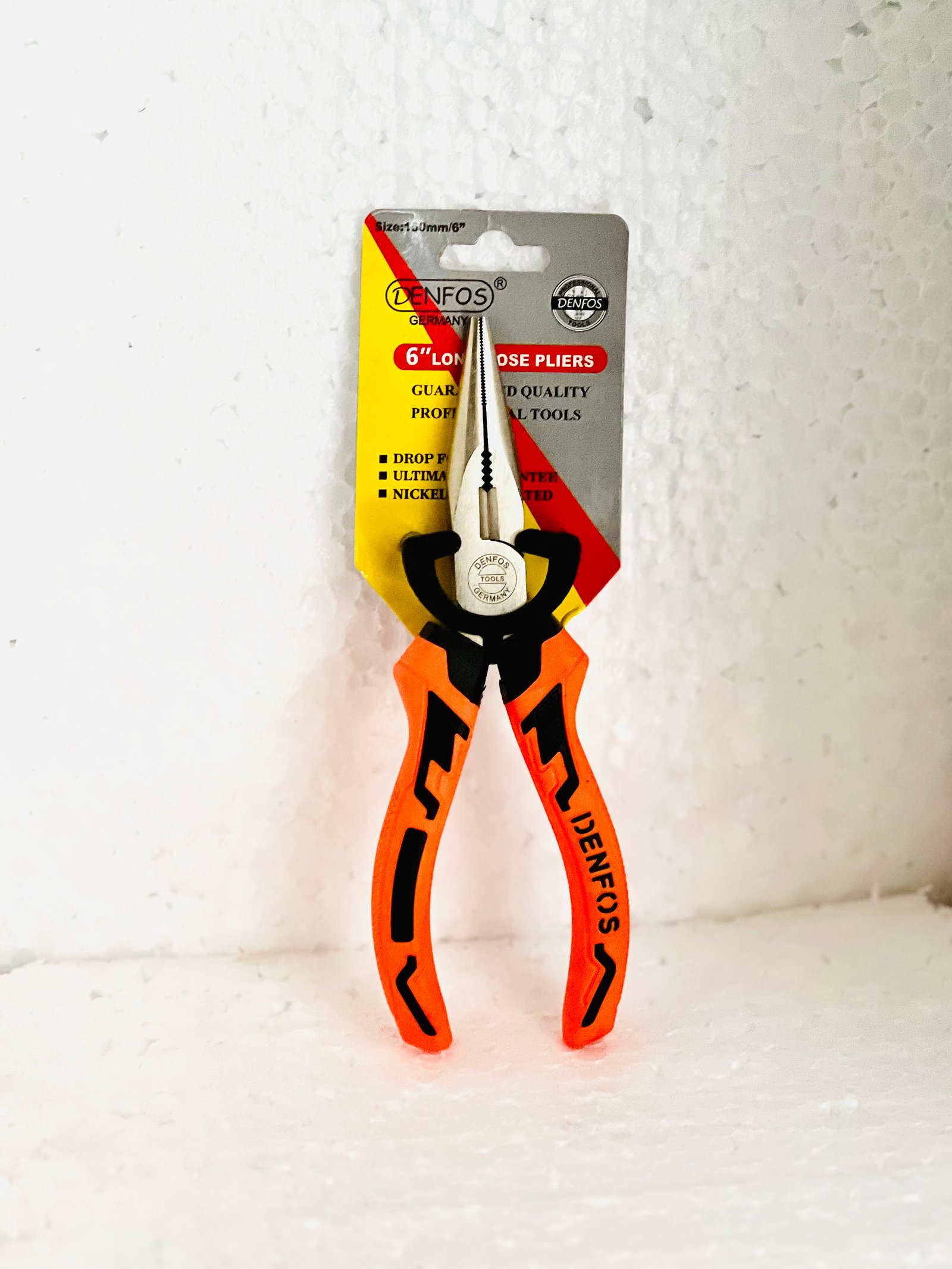 DENFOS 6" / 160mm Long Nose Pliers - Professional